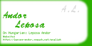 andor leposa business card